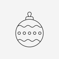 Christmas hanging line icon N16