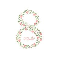 vector watercolor womens day card N2