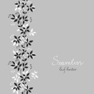 Seamless border with abstract leaves N2