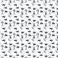 Rabbits seamless pattern in watercolor N5