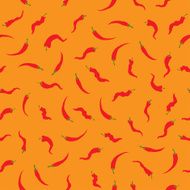 red hot chilli pepper seamless pattern