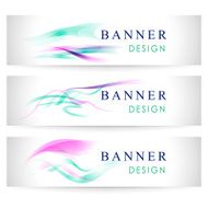 Vector banners collection with abstract multicolored backgrounds