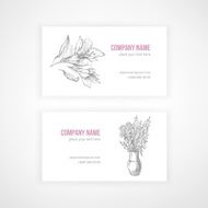 visit card with flowers N2