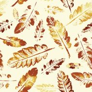 watercolor pattern of imprint leaves seamless texture background N8