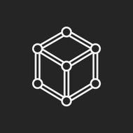 Molecular modeling line icon N3