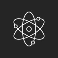 Molecular modeling line icon N5