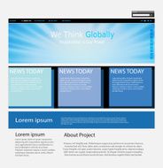 Website blue concept