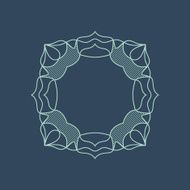 Vector mono line frame
