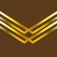 Bright golden arrow shapes background