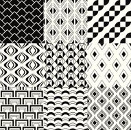 seamless black and white geometric pattern N2
