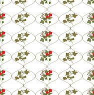 Elegant vector repeating pattern with flowers and leaves