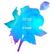 rose watercolor hand-painted