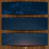Night Sky Hand Drawn Watercolor Background