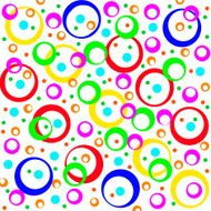 Colored circles and rings abstract background