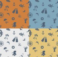 Four Background in Different Colors N22