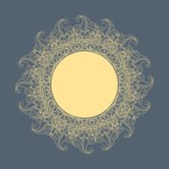 Vector round ornament (sun)