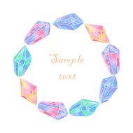 Watercolor crystals banner N2