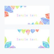 Watercolor crystals banner N3