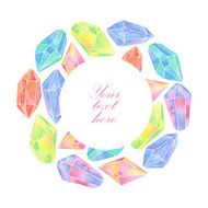 Watercolor crystals banner N4