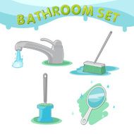 Bathroom Symbol icon set D Vector