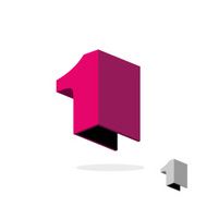 Logo 1 Number one Vector design icon