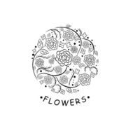 the flowers black