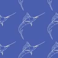 Swordfish seamless vector pattern N2