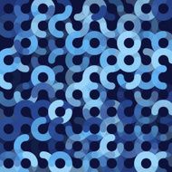 Rain Geometric Circle Pattern Square
