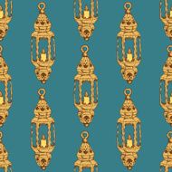 Sketch Ramadan lantern in vintage style N2