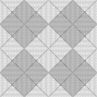 Slim gray wavy striped squares