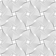 Slim gray striped wavy rectangles with twist