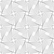 Slim gray striped wavy rectangles with offset twist