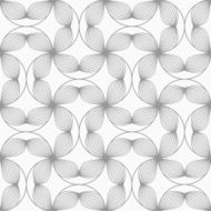 Slim gray striped four pedal flowers connected