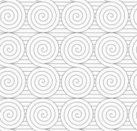 Gray touching Archimedean spirals on continues lines