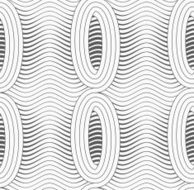 Gray merging ovals with wavy continues lines
