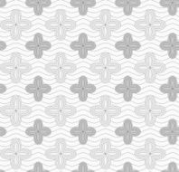 Gray four pedal geometric flowers on continues lines