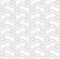 Gray circles with wavy lines in grid