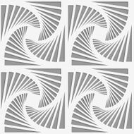 Perforated striped rotated triangular shapes