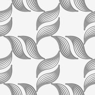 Perforated striped leafy shapes forming cross