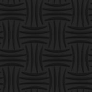 Textured black plastic four stripes pin will