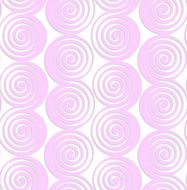 White colored paper pink spirals with thickening