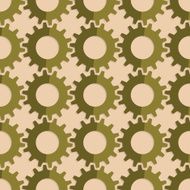 Retro fold green gears