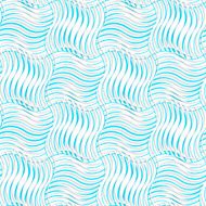 3D white twisted squares grid with blue