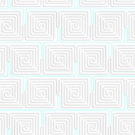 3D white spiral squares with blue