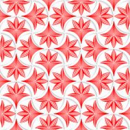 3D white pin will grid with striped floral leaves