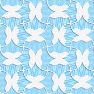 3D wavy striped pin will with blue