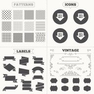 Sale arrow tag icons Discount off symbols N10
