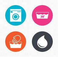 Wash icons Machine washable at thirty degrees N2