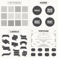 Sale icons Best choice price symbols N3