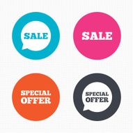 Sale icons Special offer speech bubbles symbols N12
